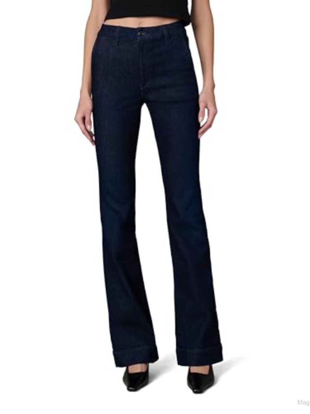 High Rise Bootcut Jeans Curvy Fit Slim Stretch Denim